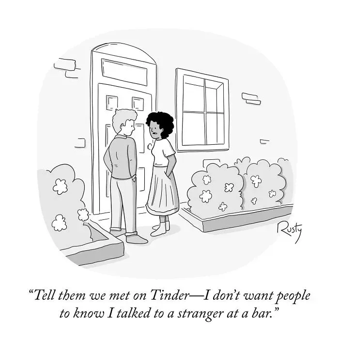 Rusty Cartoons comic strip showing unexpected humor from ordinary scenarios