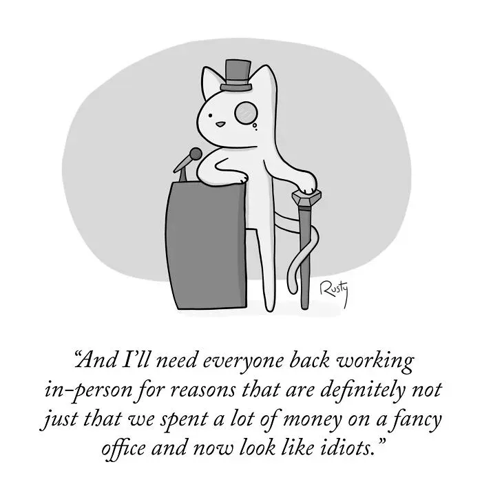 Comic strip showing expressive characters drawn with simple yet effective lines