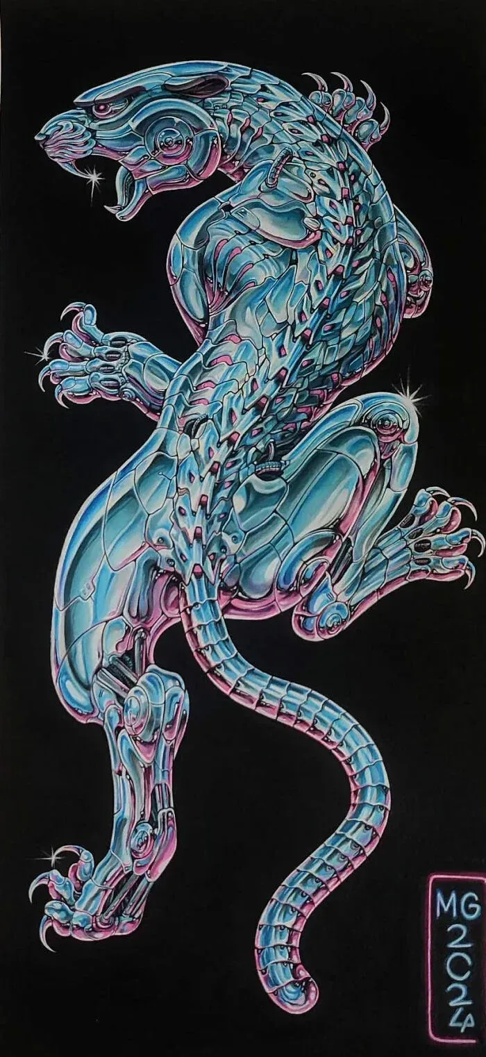 Paintings and drawings reveal tattoo artists' versatile creative abilities