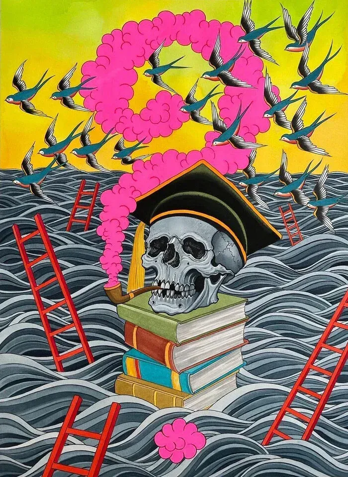 Diverse artworks from needle-and-ink specialists exploring new mediums