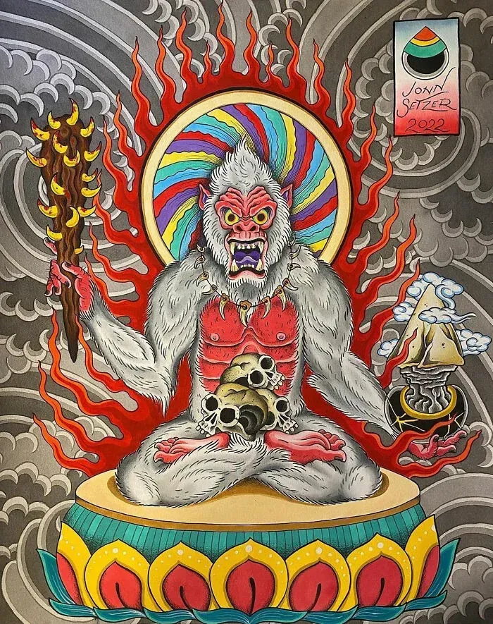Paper-based creations from tattoo artists expanding their artistic practice
