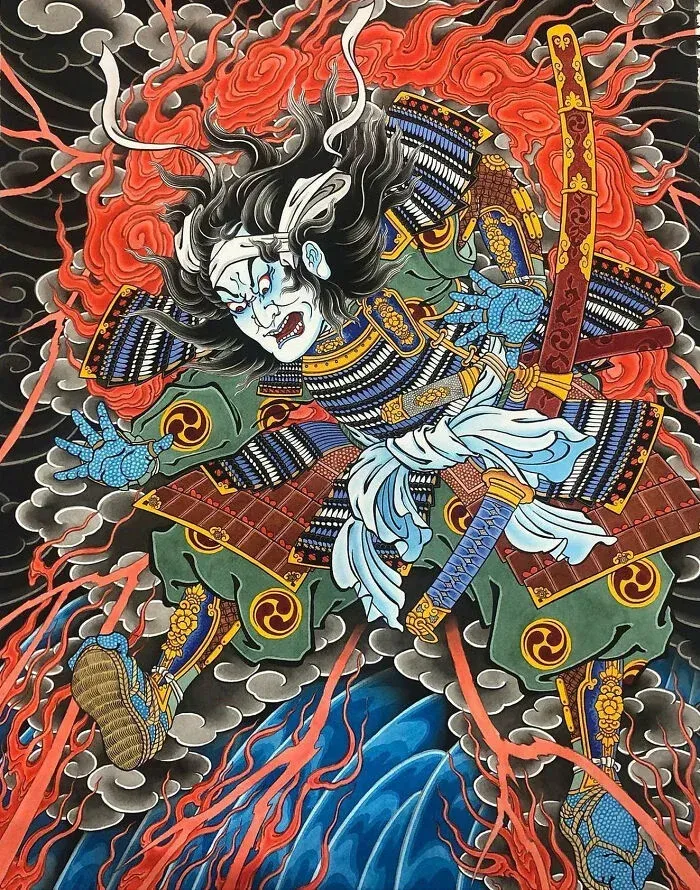 Traditional artwork by tattoo artists exploring different mediums