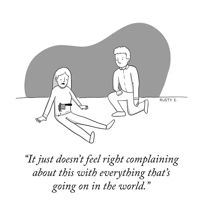 One-panel comic blending real life with perfectly absurd scenarios