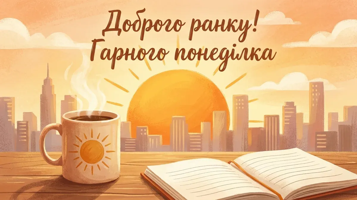 Доброго ранку понеділок листівка