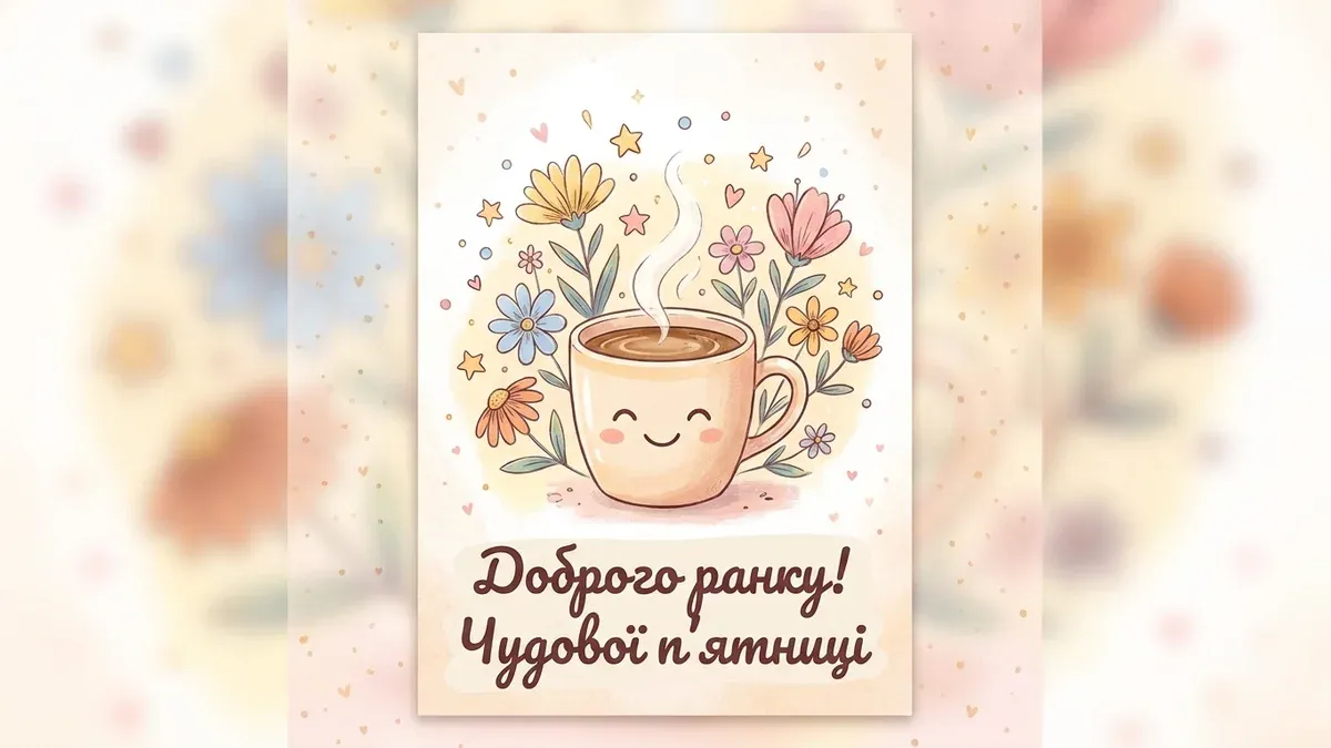 Доброго ранку п'ятниця листівка
