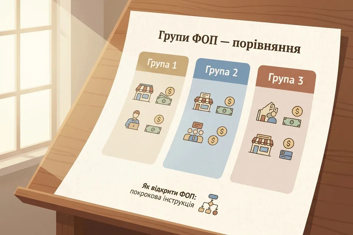 Групи ФОП — порівняння