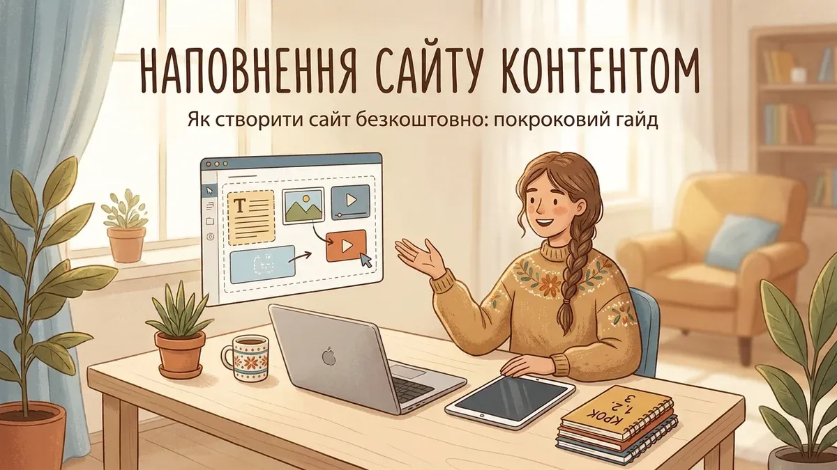 Наповнення сайту контентом