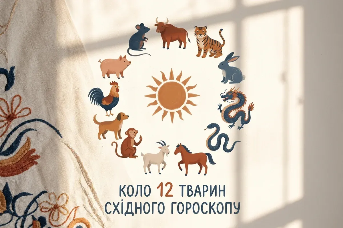 Коло 12 тварин східного гороскопу