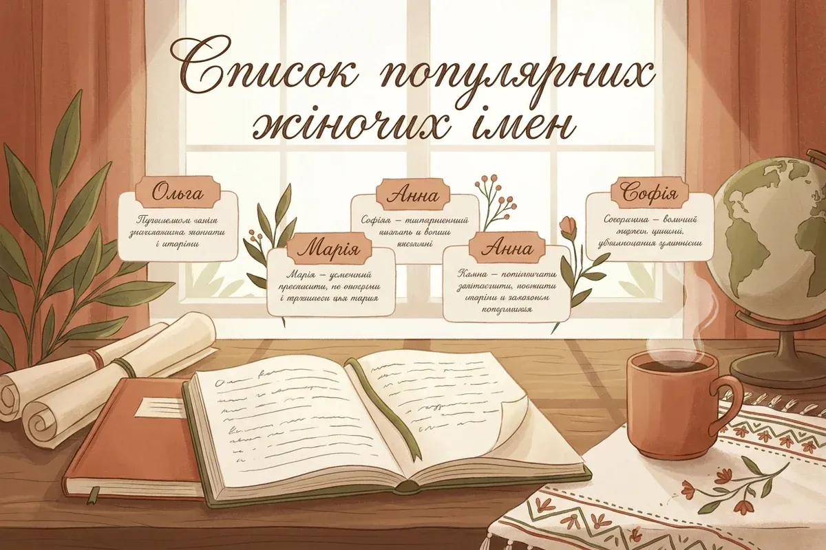 Список популярних жіночих імен