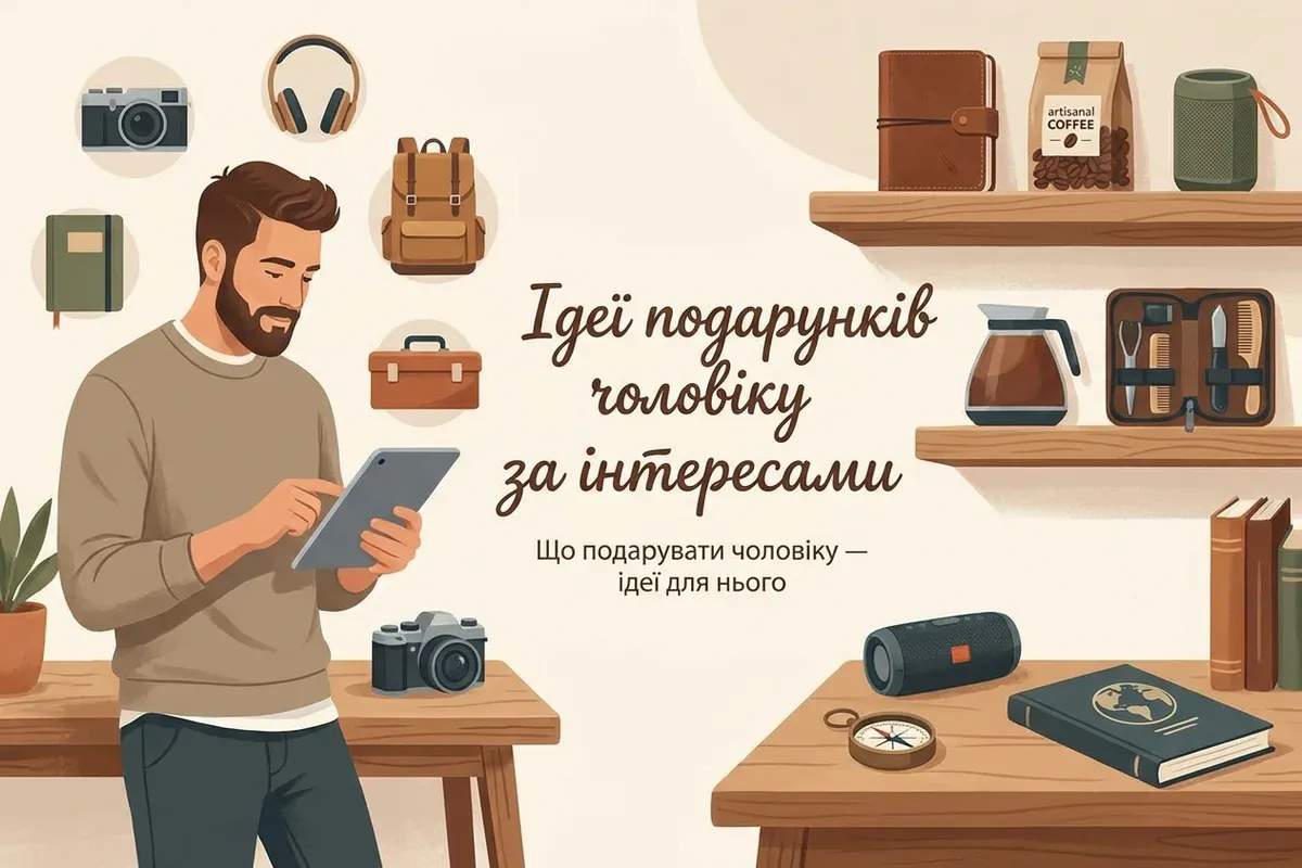 Ідеї подарунків чоловіку за інтересами