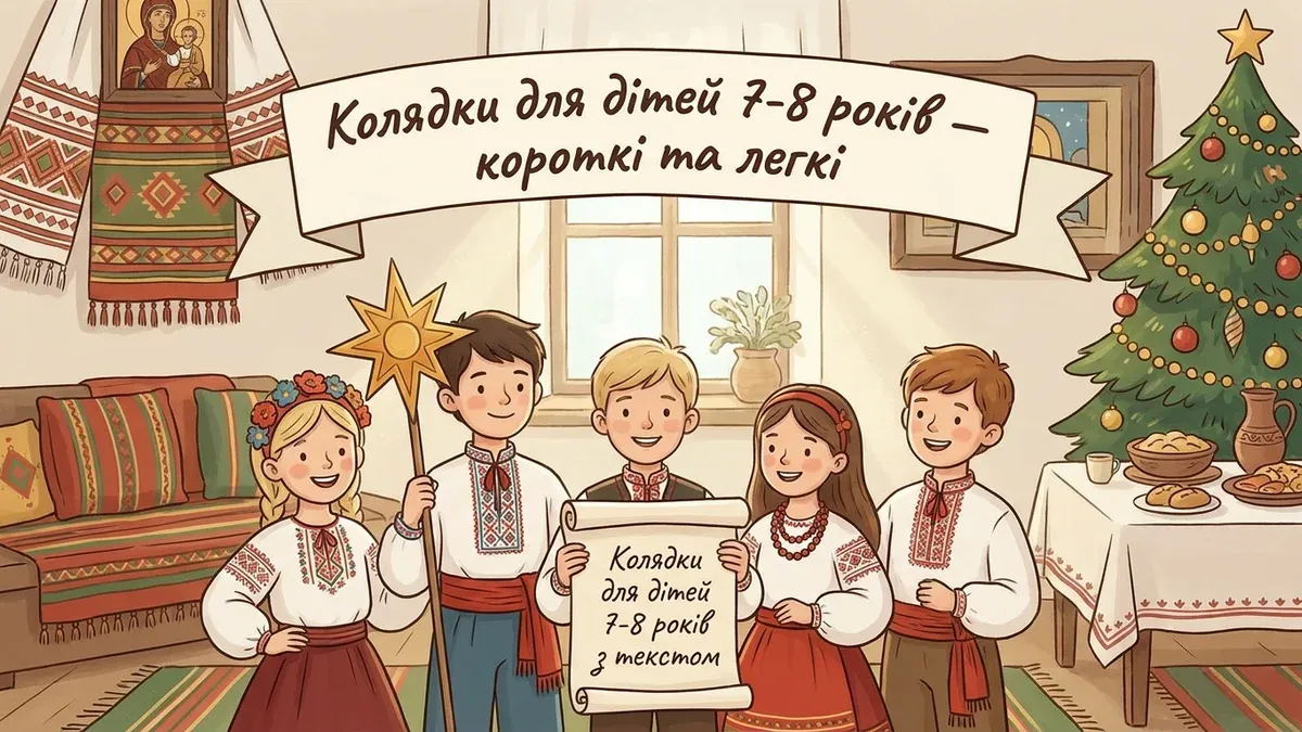 Колядки для дітей 7-8 років з текстом