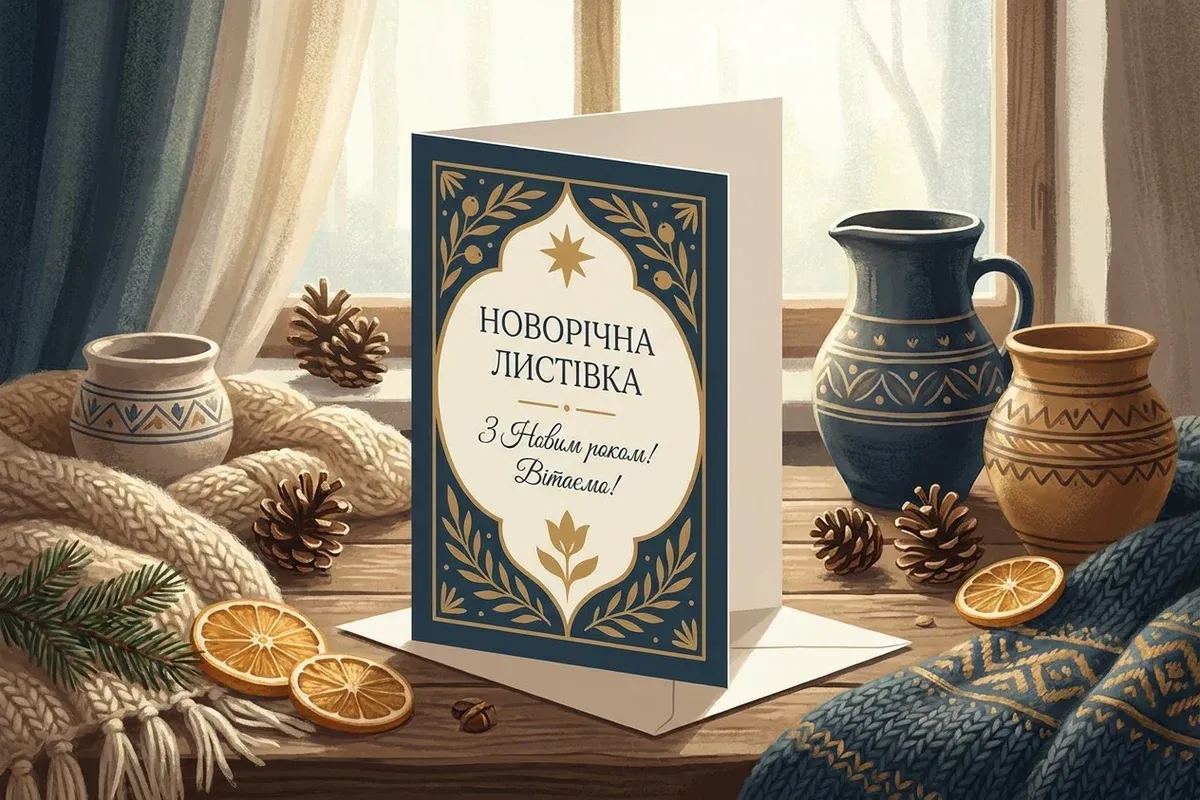 Новорічна листівка українською