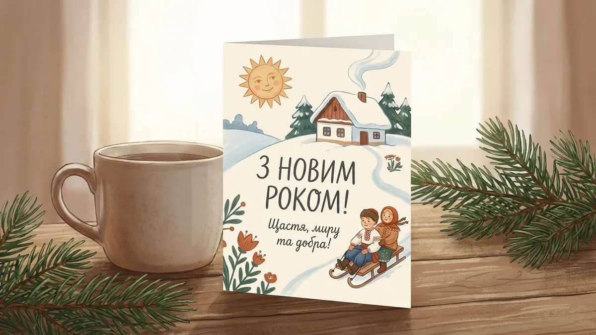 Новорічна листівка для дітей