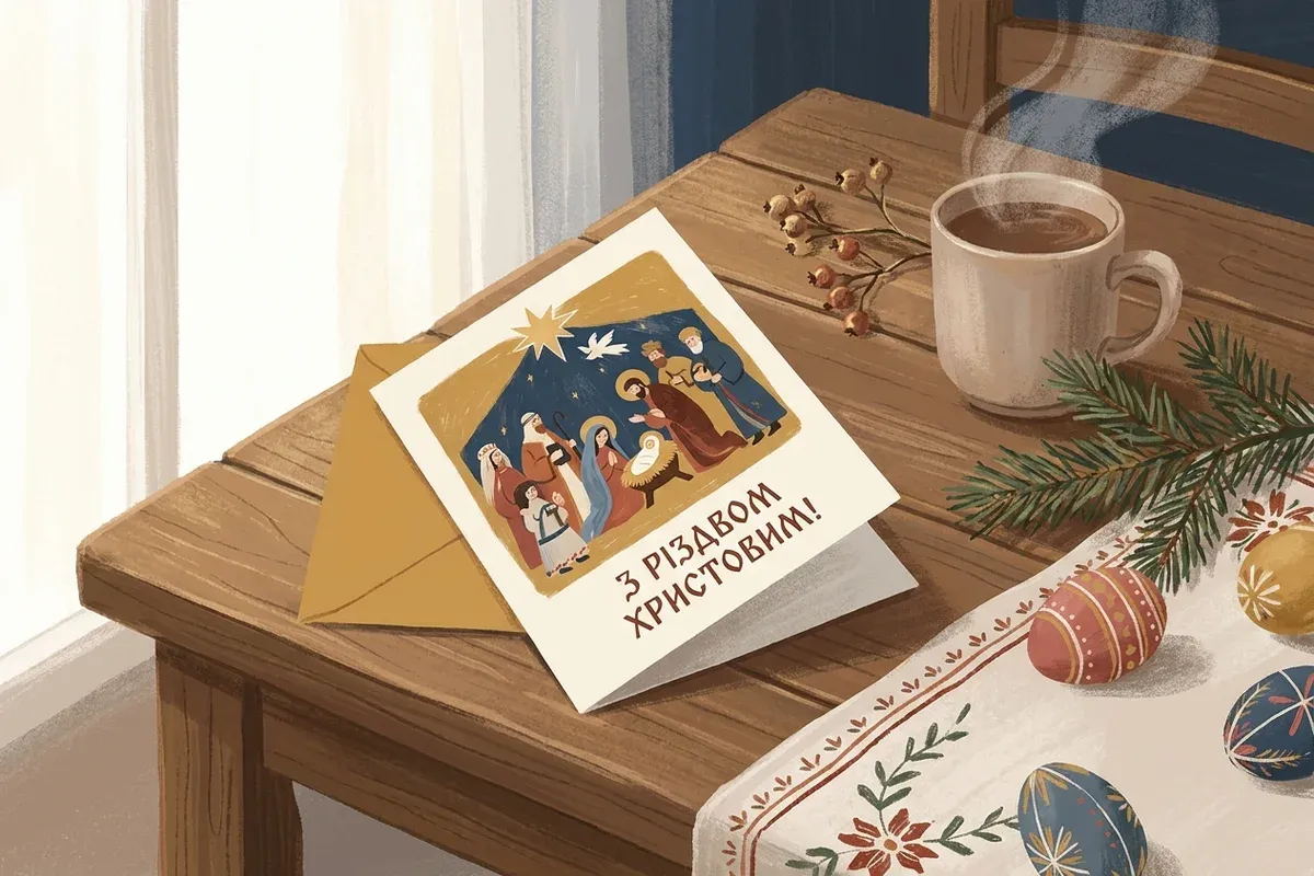 Різдвяна листівка українською