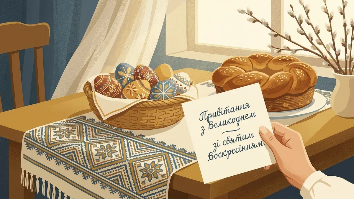 Привітання з Великоднем українською