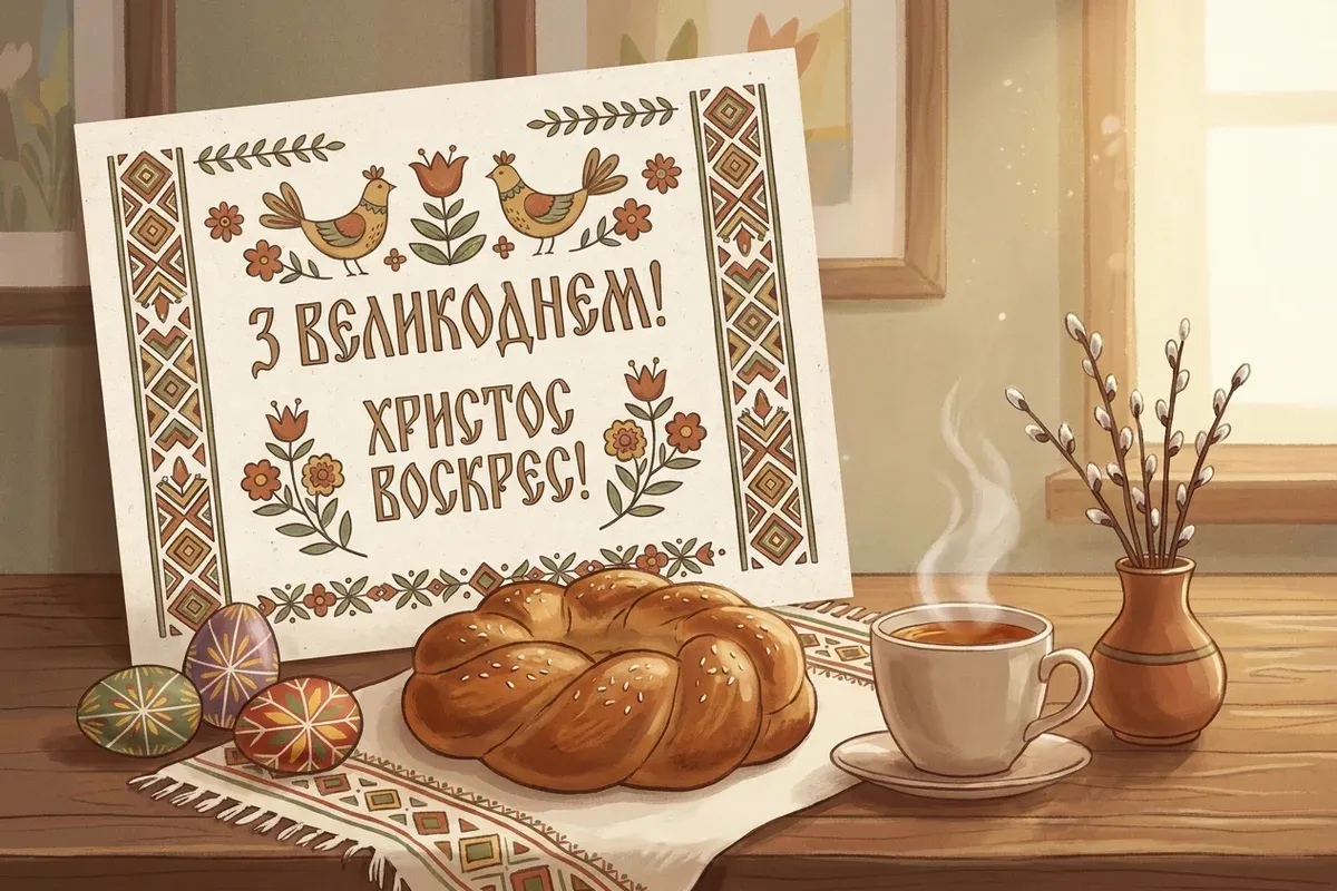 Великодня листівка українською