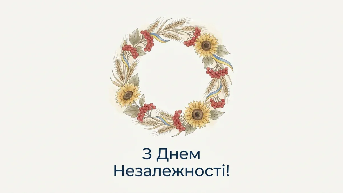 Патріотична святкова листівка українською