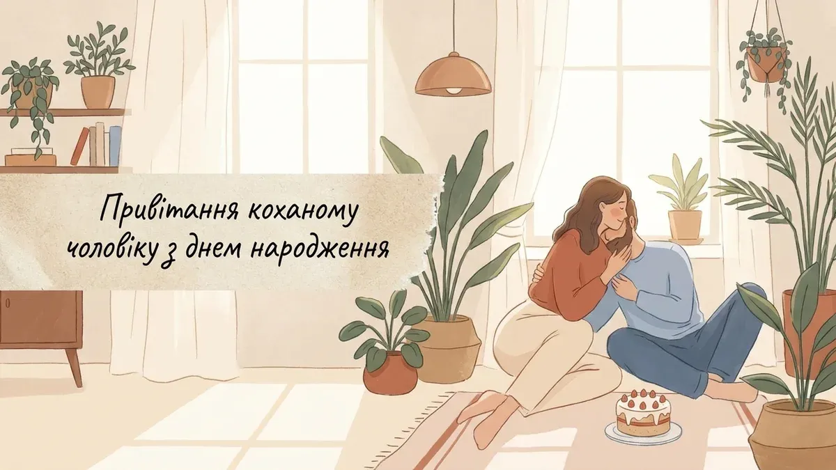 Привітання коханому чоловіку з днем народження