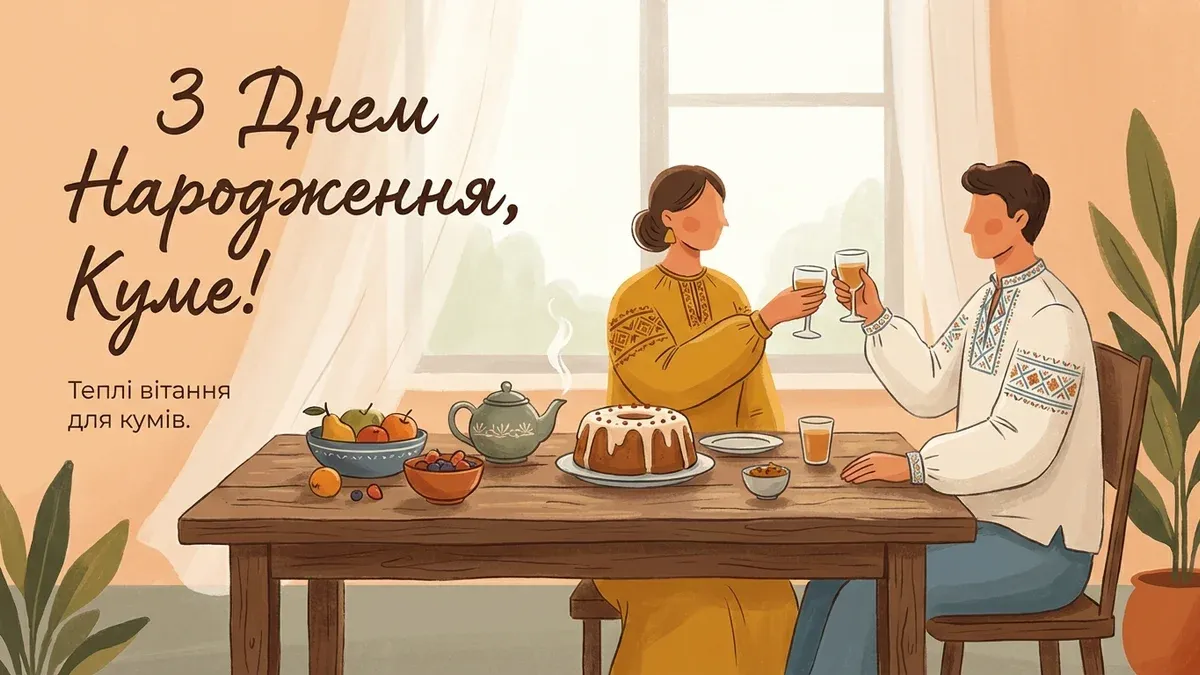 Привітання з днем народження кумові