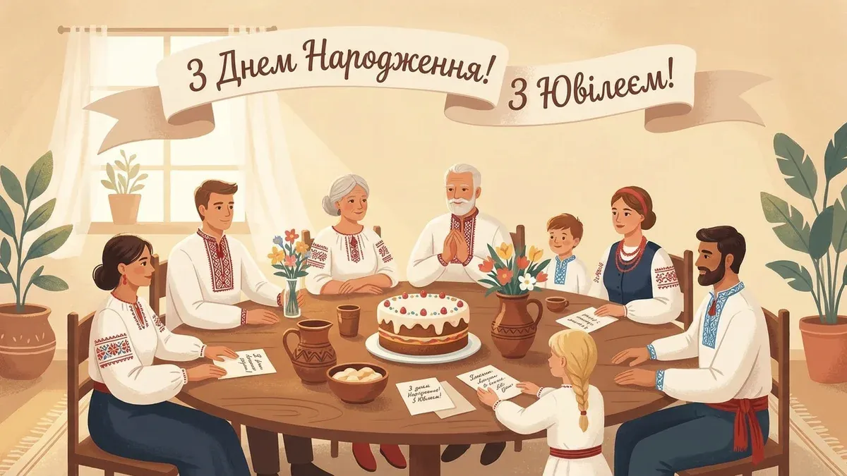Привітання з ювілеєм українською