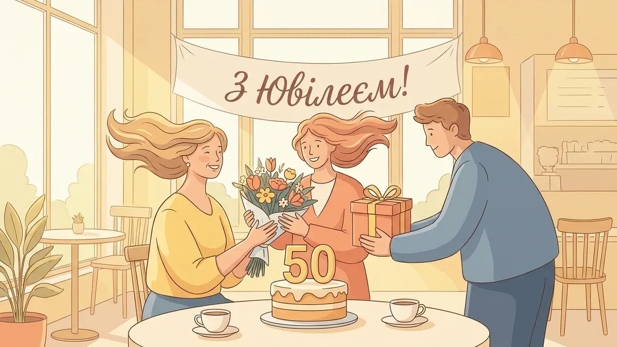 Привітання з ювілеєм жінці
