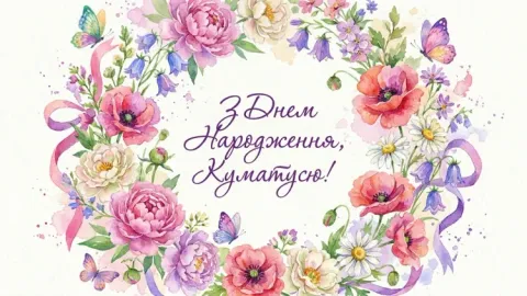 Привітання з днем народження кумі