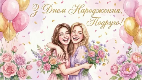 Привітання з днем народження подрузі